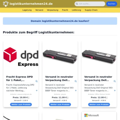 Screenshot logistikunternehmen24.de