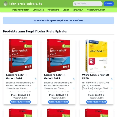 Screenshot lohn-preis-spirale.de