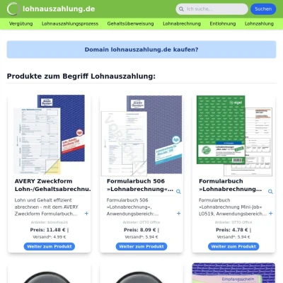 Screenshot lohnauszahlung.de