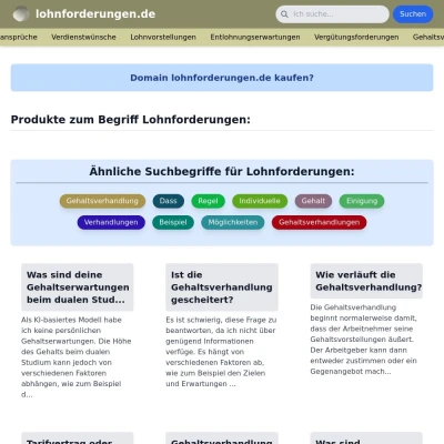 Screenshot lohnforderungen.de