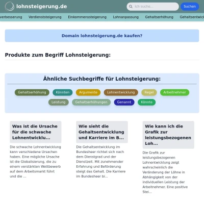 Screenshot lohnsteigerung.de