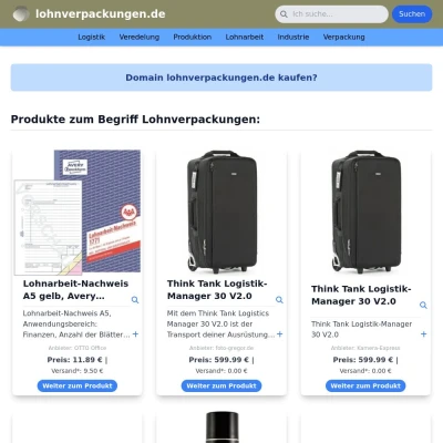 Screenshot lohnverpackungen.de