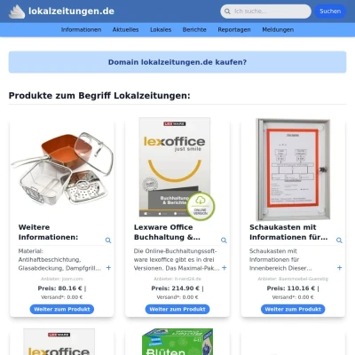 Screenshot lokalzeitungen.de