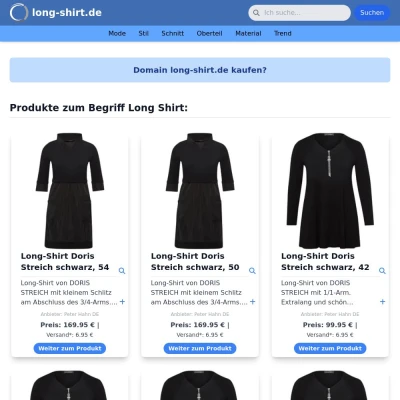 Screenshot long-shirt.de