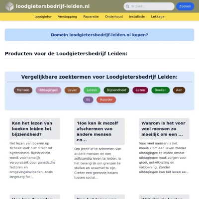 Screenshot loodgietersbedrijf-leiden.nl