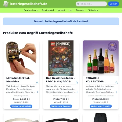 Screenshot lotteriegesellschaft.de