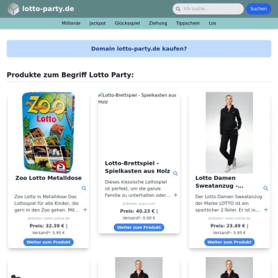 Screenshot lotto-party.de