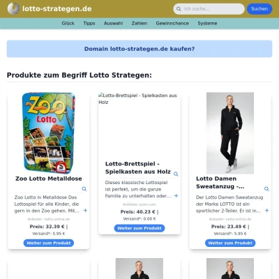 Screenshot lotto-strategen.de