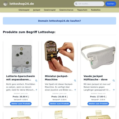 Screenshot lottoshop24.de