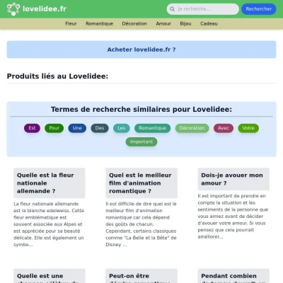 Screenshot lovelidee.fr