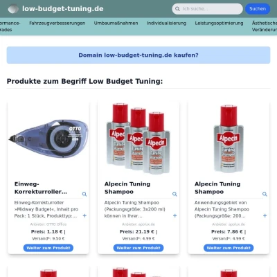 Screenshot low-budget-tuning.de
