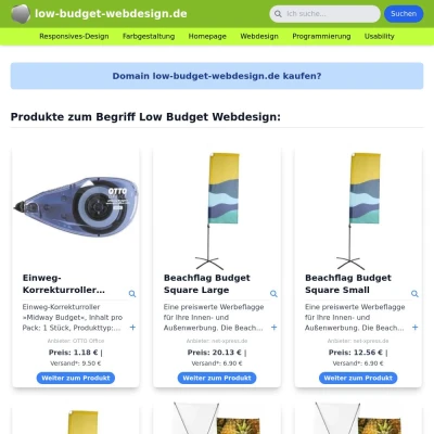 Screenshot low-budget-webdesign.de