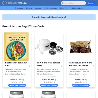 Screenshot low-carb24.de