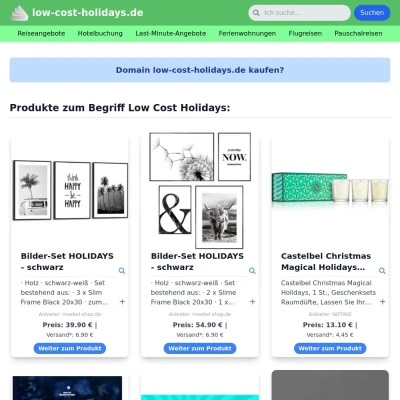 Screenshot low-cost-holidays.de