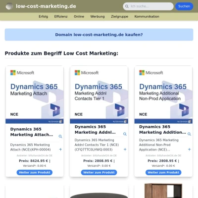 Screenshot low-cost-marketing.de