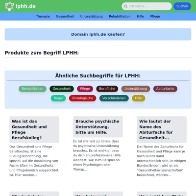 Screenshot lphh.de