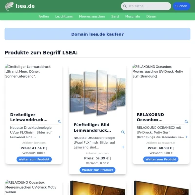 Screenshot lsea.de