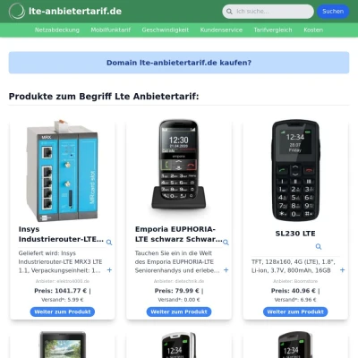 Screenshot lte-anbietertarif.de