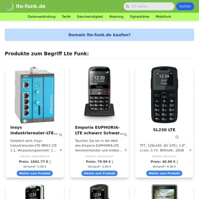 Screenshot lte-funk.de