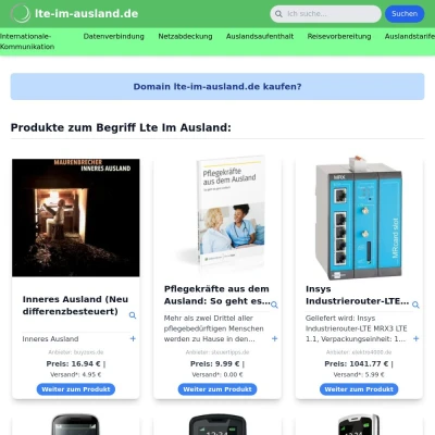 Screenshot lte-im-ausland.de