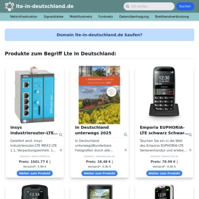 Screenshot lte-in-deutschland.de