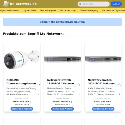 Screenshot lte-netzwerk.de