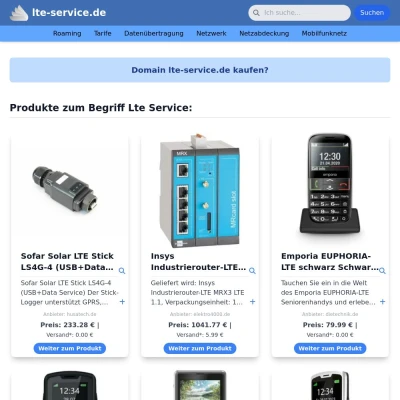 Screenshot lte-service.de