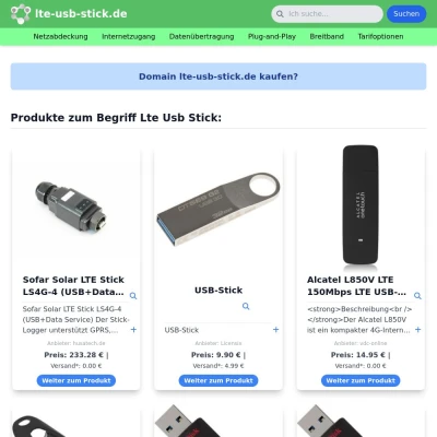 Screenshot lte-usb-stick.de