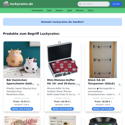 Screenshot luckycoins.de