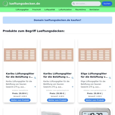 Screenshot lueftungsdecken.de