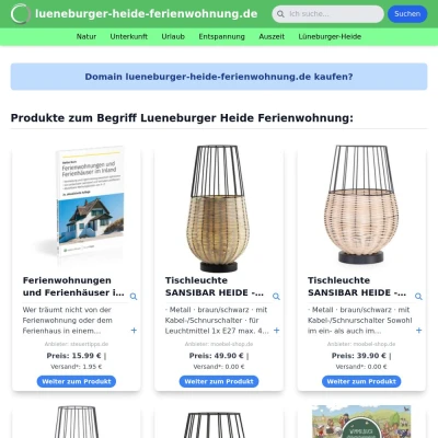 Screenshot lueneburger-heide-ferienwohnung.de