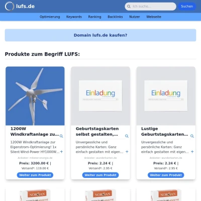 Screenshot lufs.de