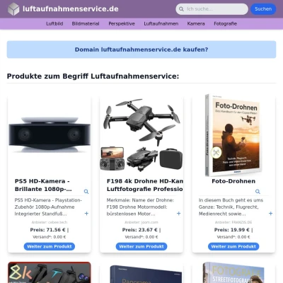 Screenshot luftaufnahmenservice.de