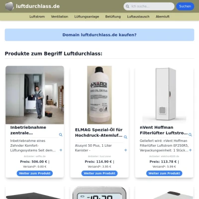 Screenshot luftdurchlass.de