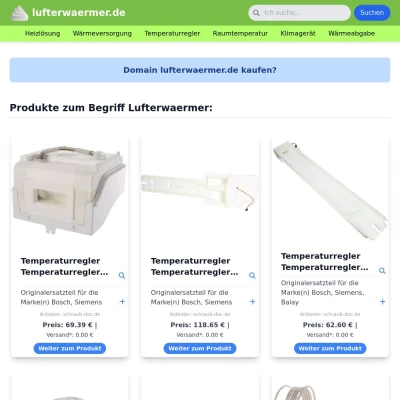 Screenshot lufterwaermer.de