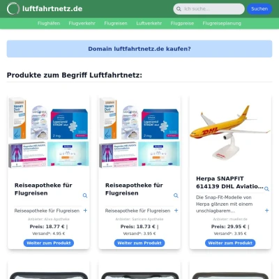 Screenshot luftfahrtnetz.de