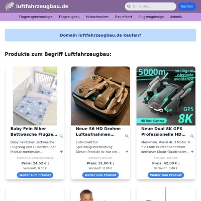 Screenshot luftfahrzeugbau.de