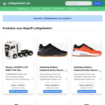 Screenshot luftgefedert.de