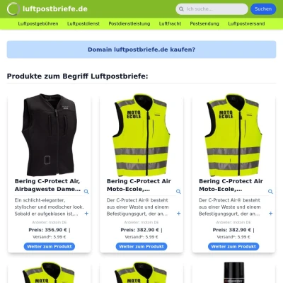 Screenshot luftpostbriefe.de