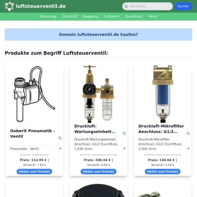 Screenshot luftsteuerventil.de