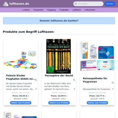 Screenshot lufttaxen.de