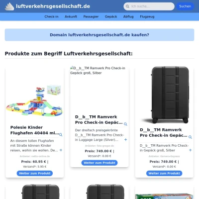 Screenshot luftverkehrsgesellschaft.de