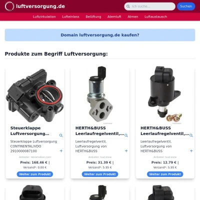 Screenshot luftversorgung.de