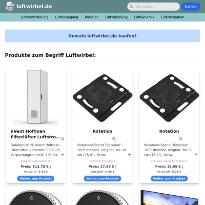 Screenshot luftwirbel.de