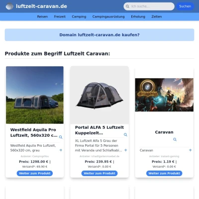 Screenshot luftzelt-caravan.de