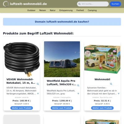 Screenshot luftzelt-wohnmobil.de