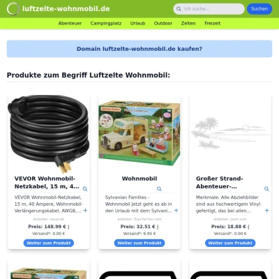 Screenshot luftzelte-wohnmobil.de