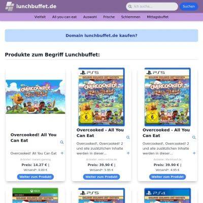 Screenshot lunchbuffet.de
