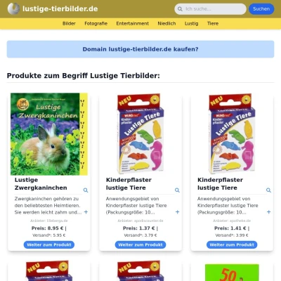 Screenshot lustige-tierbilder.de