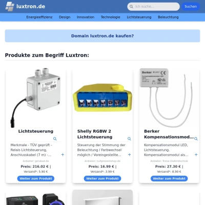 Screenshot luxtron.de